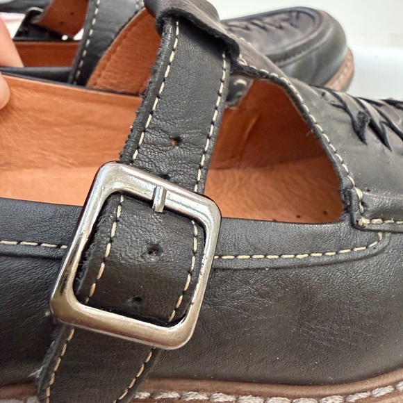 PIKOLINOS Aldaya black leather T-strap loafers 37
